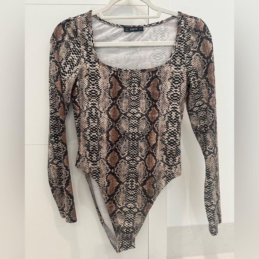 SHEIN: Long-sleeve Snake print Bodysuit, Women’s Size M